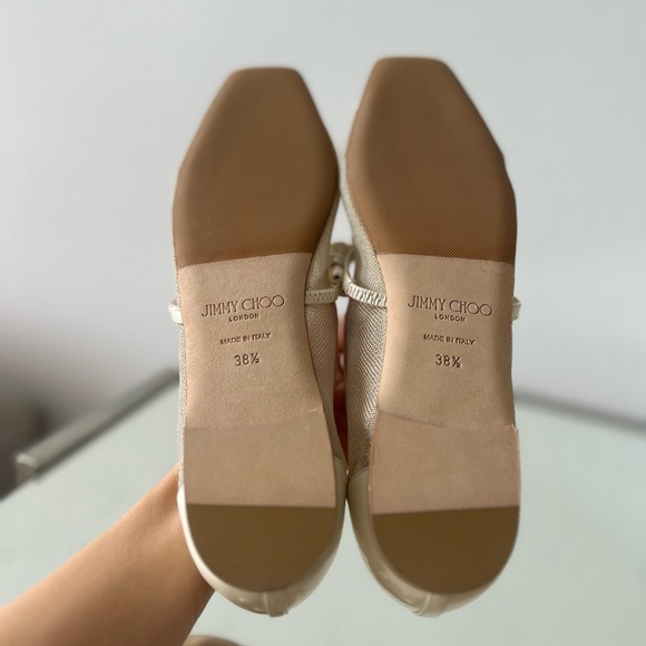 New JIMMY CHOO Ade embellished mesh Mary Jane ballet flats 38.5 $850 - Picture 14 of 14